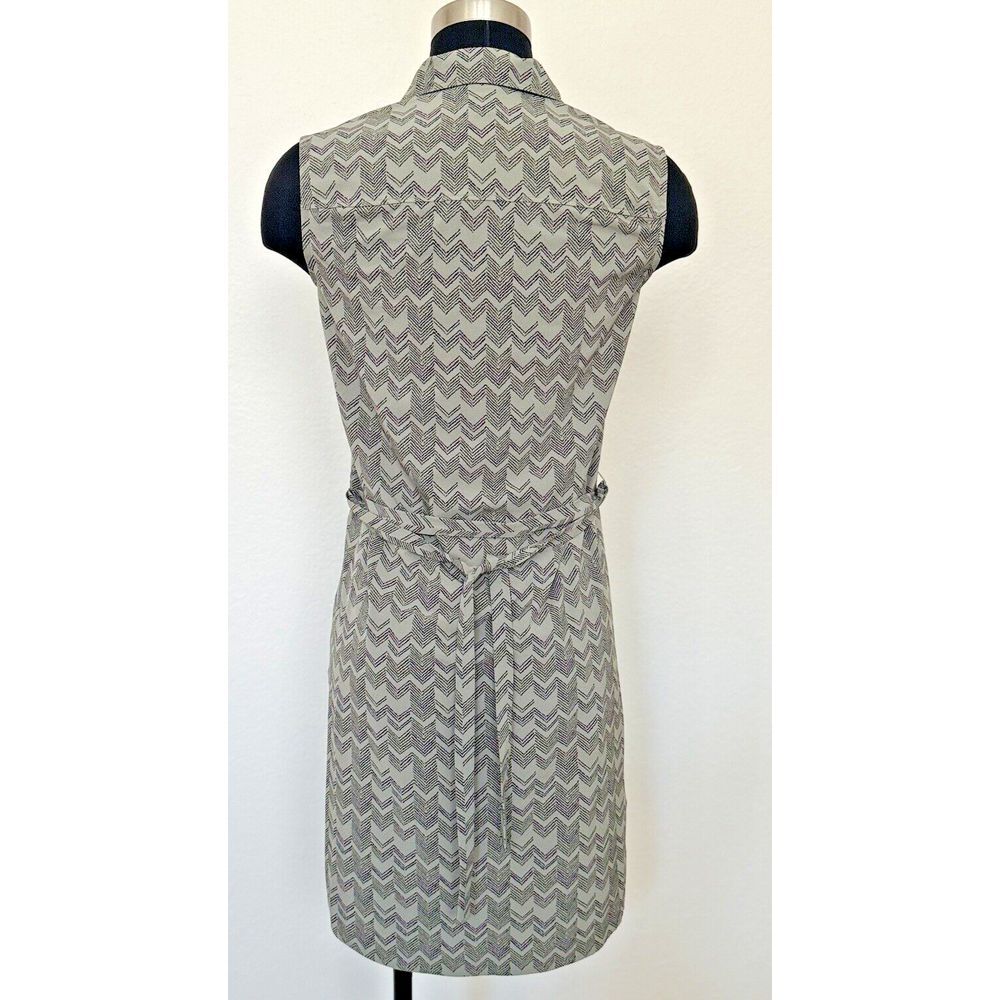 Eddie Bauer‎ Athleisure Dress Olive Green Purple Geometric AOP Stretch Travel XS - Picture 4 of 16